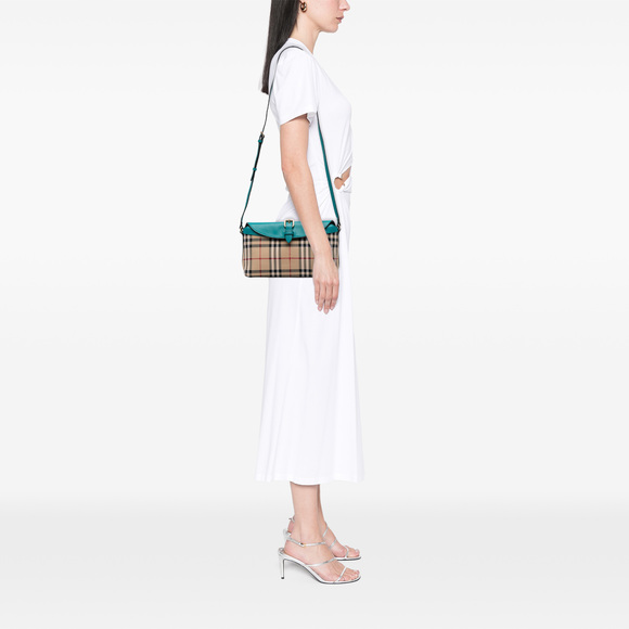 Pre-Loved Burberry Haymarket Check Coated Canvas Leah Crossbody - Picture 10 of 10